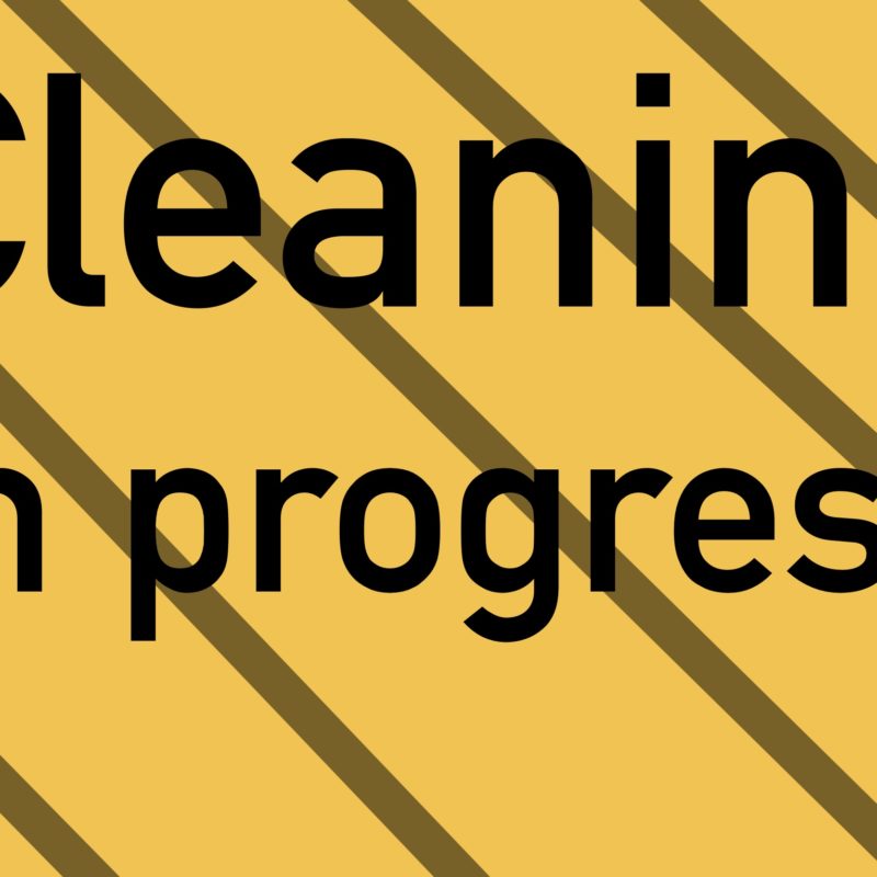 cleaning sign