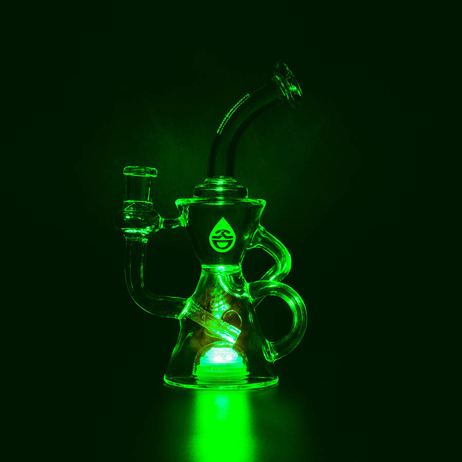 Kromedome LED Recycler Rig - Glass Smoking Device.